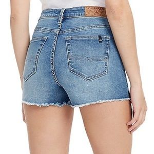 NWT Buffalo high rise denim medium wash raw hem shorts size 27 S small